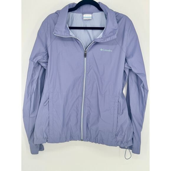 Columbia Hooded Windbreaker Periwinkle XL Jacket - Picture 1 of 6